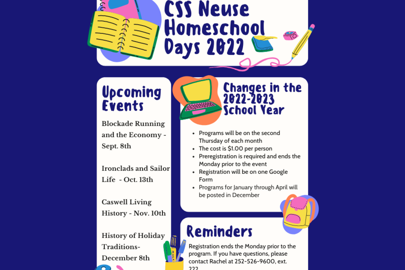 css-neuse-homeschool-days-fall-2022-nc-historic-sites